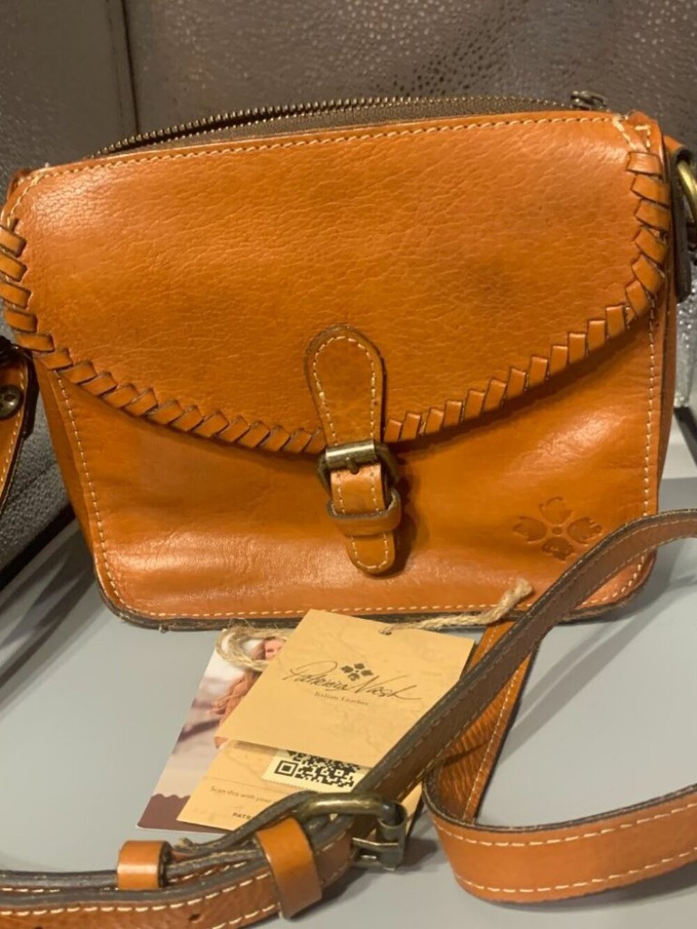 Patricia nash italian leather boho crossbody satchel NWT